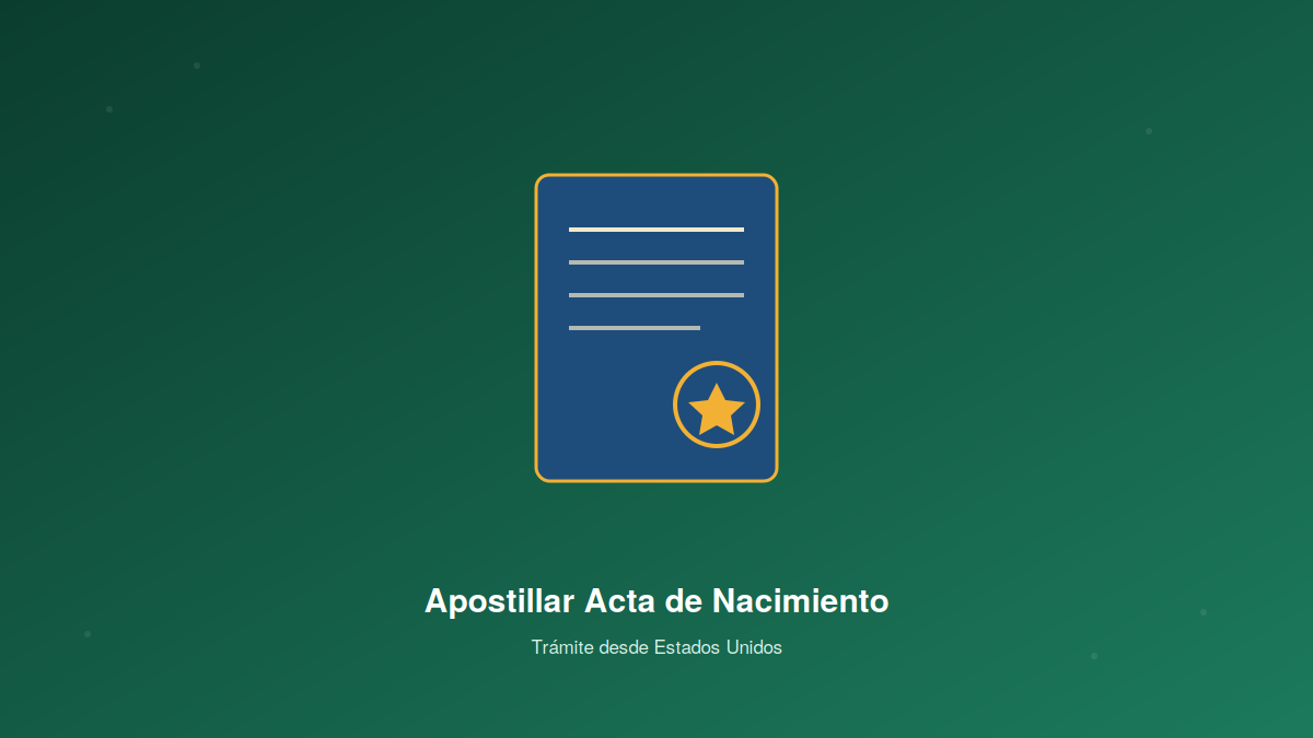 Apostillar Acta de Nacimiento