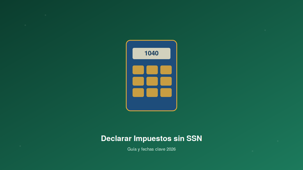 Declarar Impuestos sin SSN