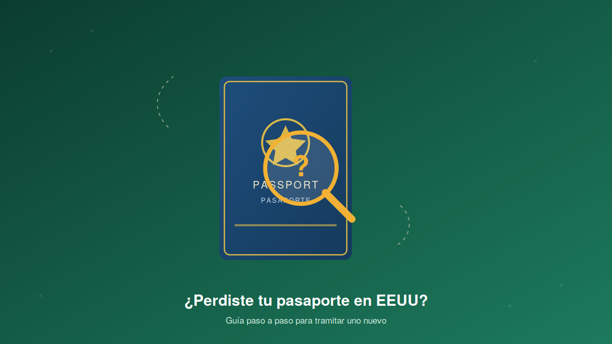 pasaporte perdido trámite consular EEUU